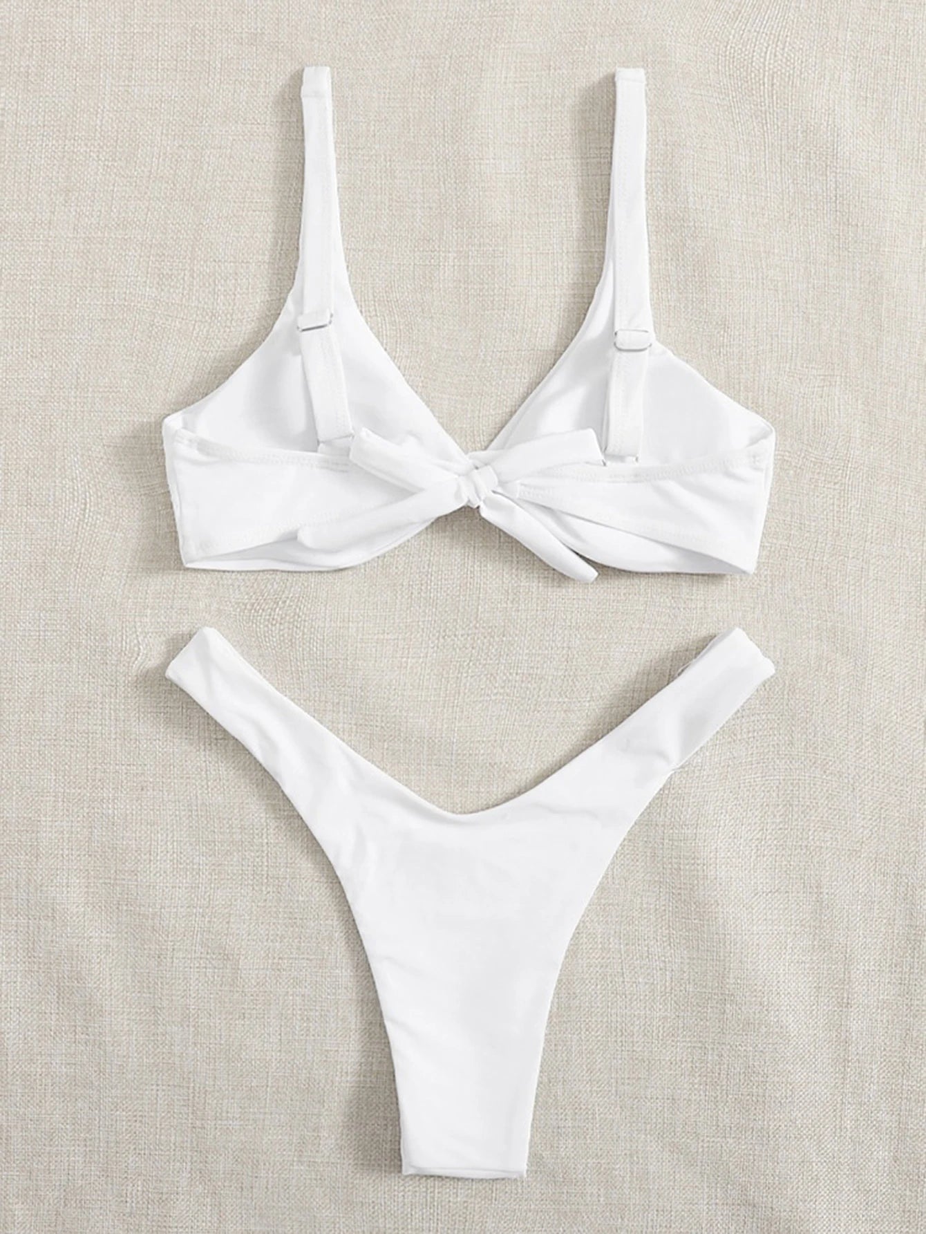 Solid Tie Push-Up Bikini Set – Brazilian Style Swimwear