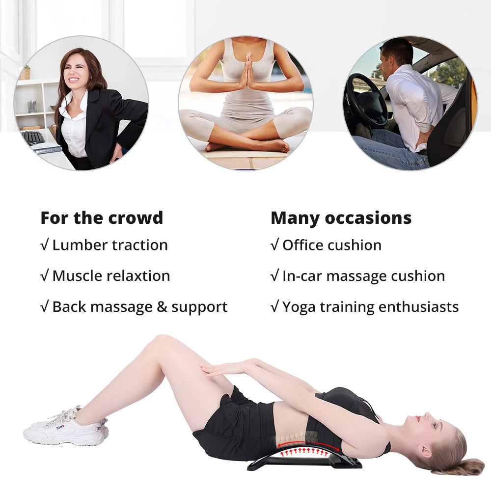 Magnetic Back Massage & Spine Stretcher – Posture Therapy & Lumbar Support