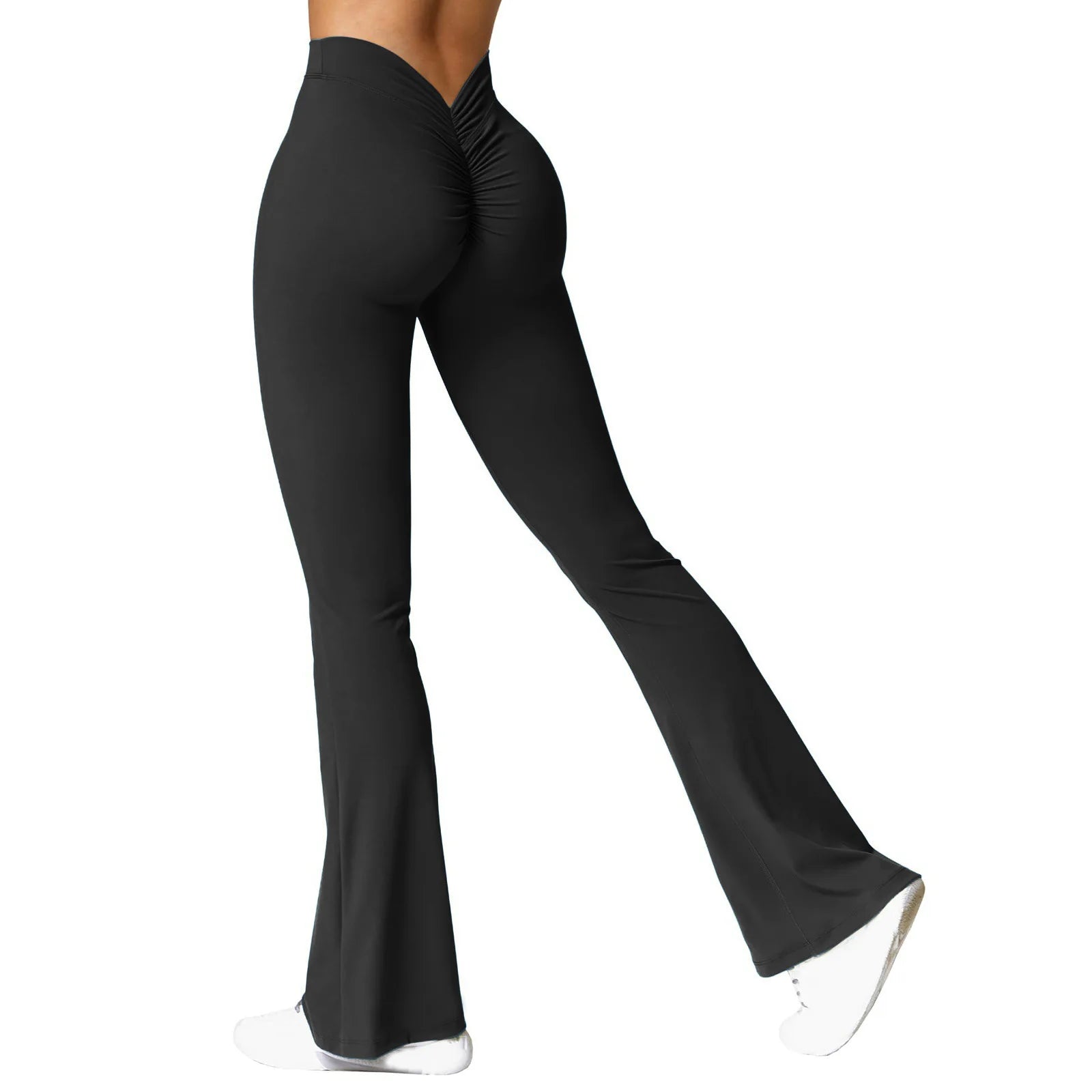 Women’s Fashion Micro Horn Leggings – High-Waist Push-Up Gym Pants