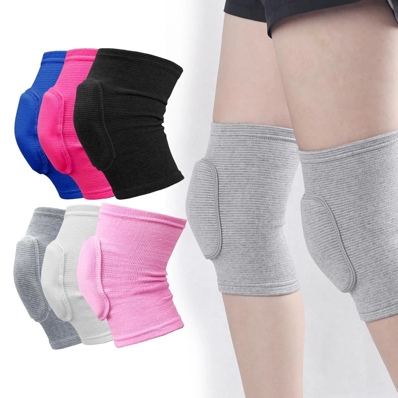 2pcs Sports Compression Knee Pads – Elastic Knee Protector & Support Brace