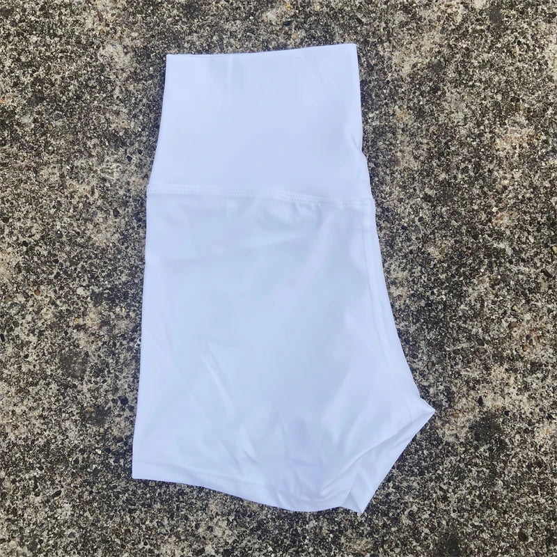 High Waist Yoga Shorts for Women – Stretchy Tummy Control Gym & Running Workout Shorts