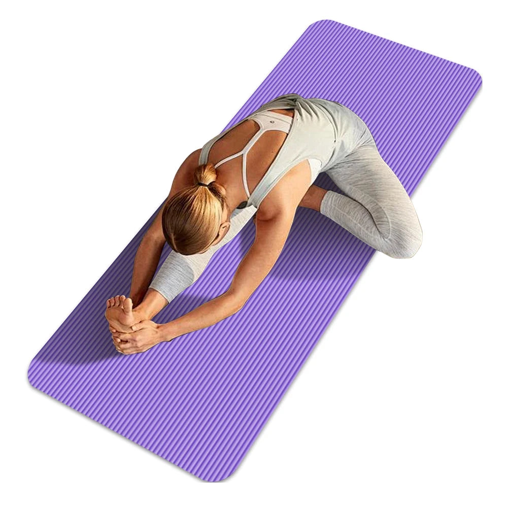 Non-Slip Yoga Mat – Thick Solid Color Multi-Function Fitness Mat for Home Gym