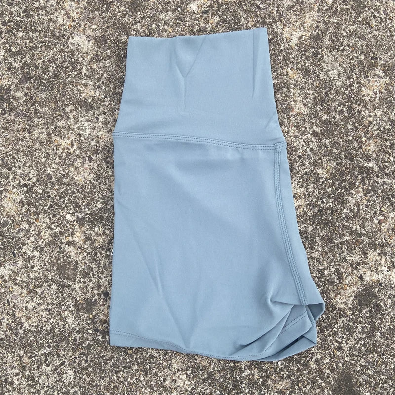 High Waist Yoga Shorts for Women – Stretchy Tummy Control Gym & Running Workout Shorts