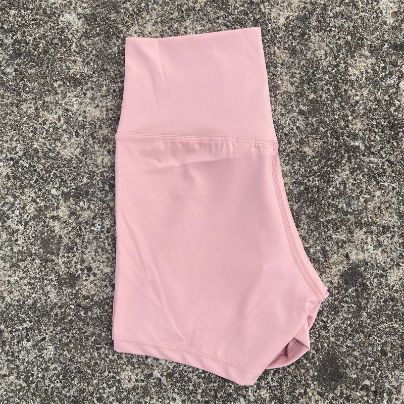High Waist Yoga Shorts for Women – Stretchy Tummy Control Gym & Running Workout Shorts