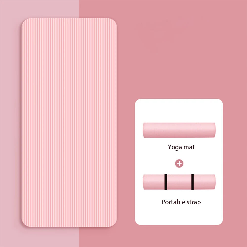 Non-Slip Yoga Mat – Thick Solid Color Multi-Function Fitness Mat for Home Gym