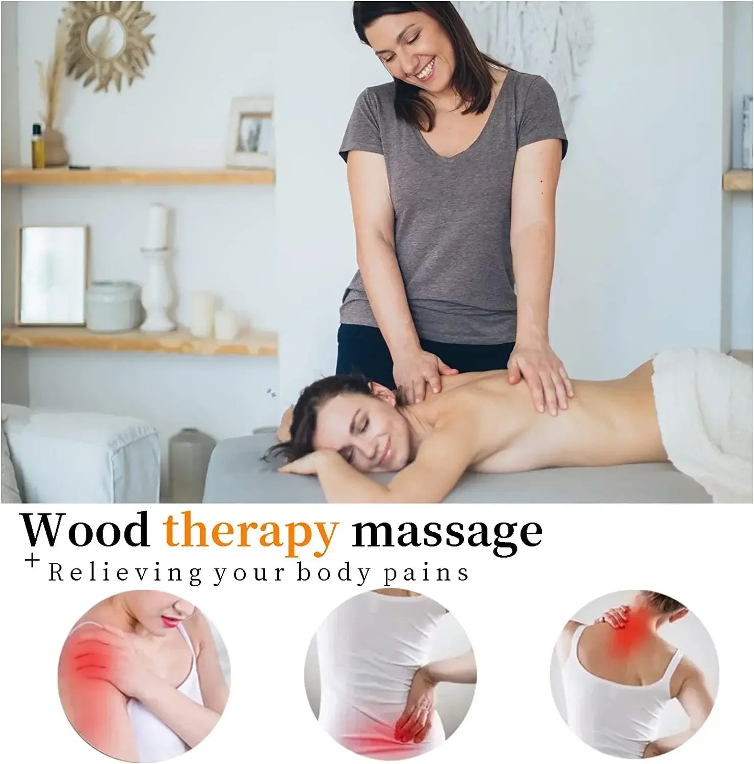 Wooden Massage Tools – Lymphatic Drainage &amp; Anti-Cellulite Body Shaper