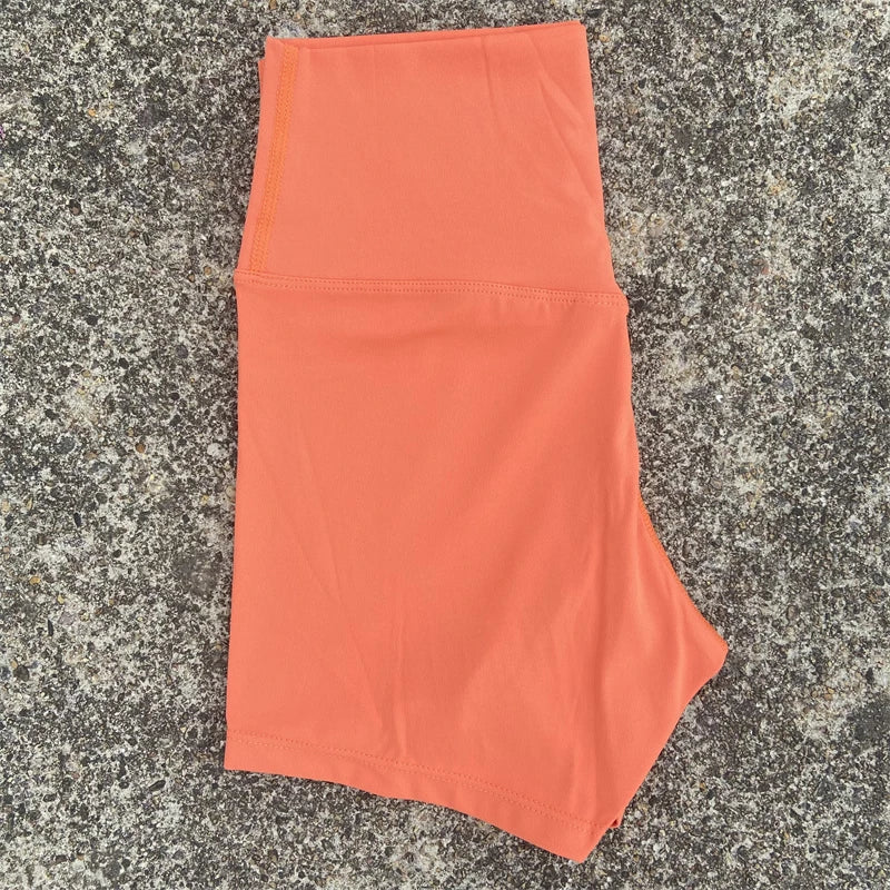 High Waist Yoga Shorts for Women – Stretchy Tummy Control Gym & Running Workout Shorts