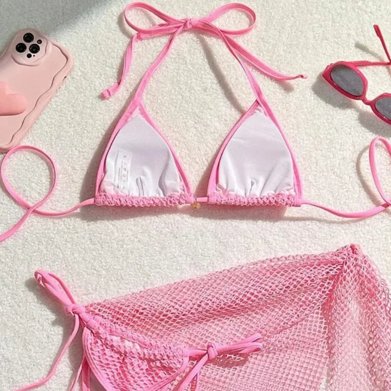 Sexy Three-Piece Bikini Set – Women’s Brazilian Swimwear