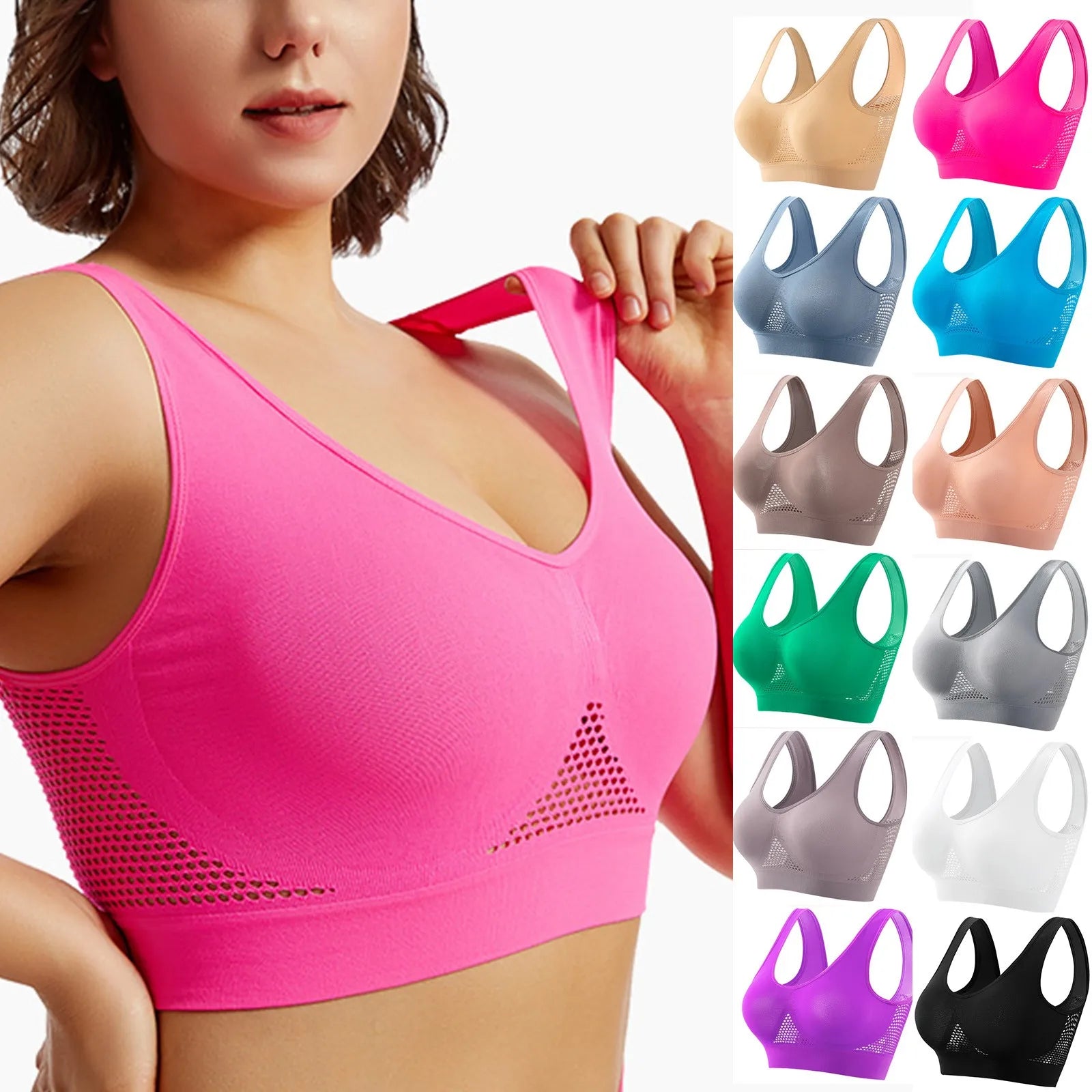 Women’s Shockproof Back Sports Bra – High-Strength Yoga & Fitness Vest