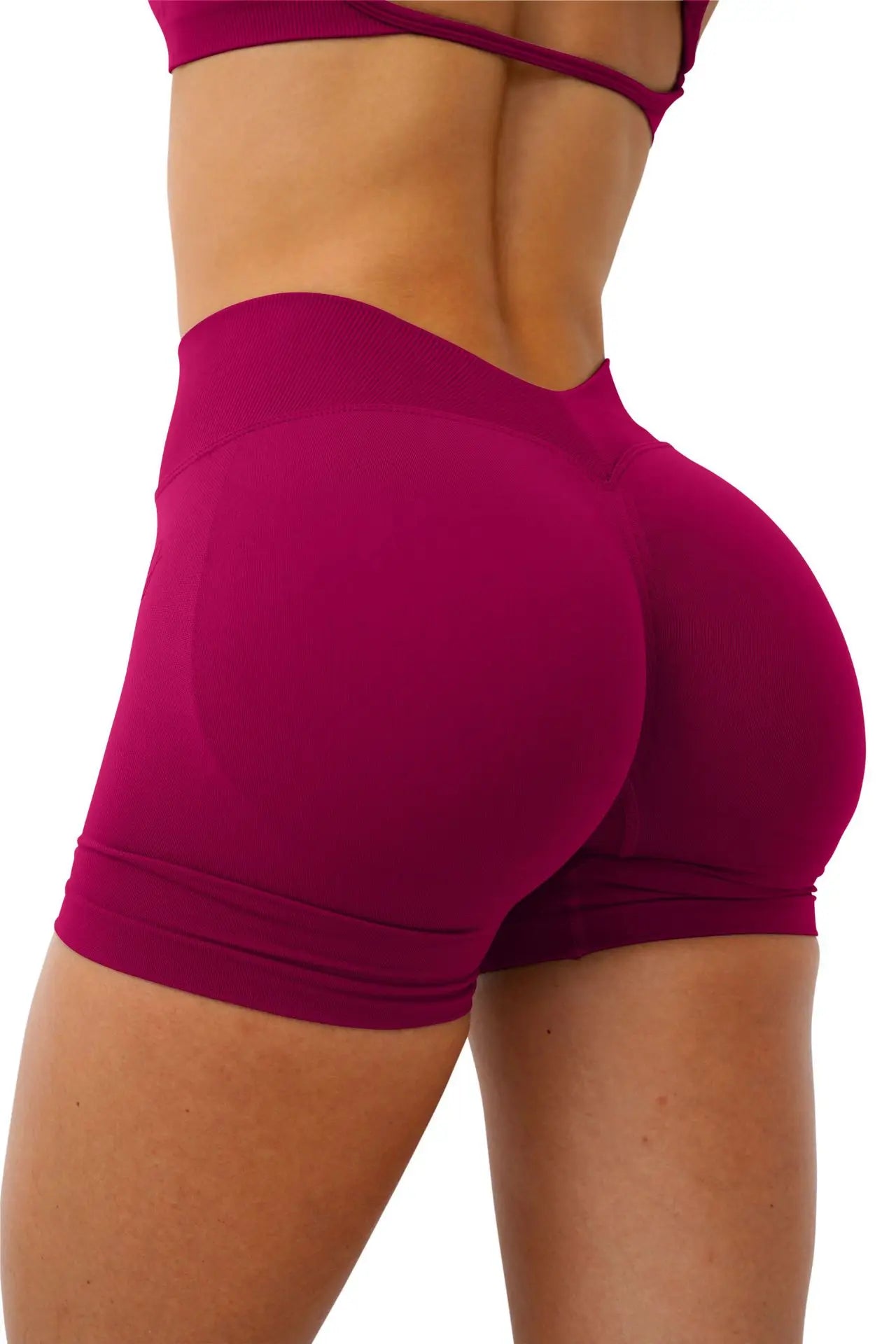Women’s V-Waist Gym Shorts – Butt-Lifting High-Waist Fitness & Yoga Shorts