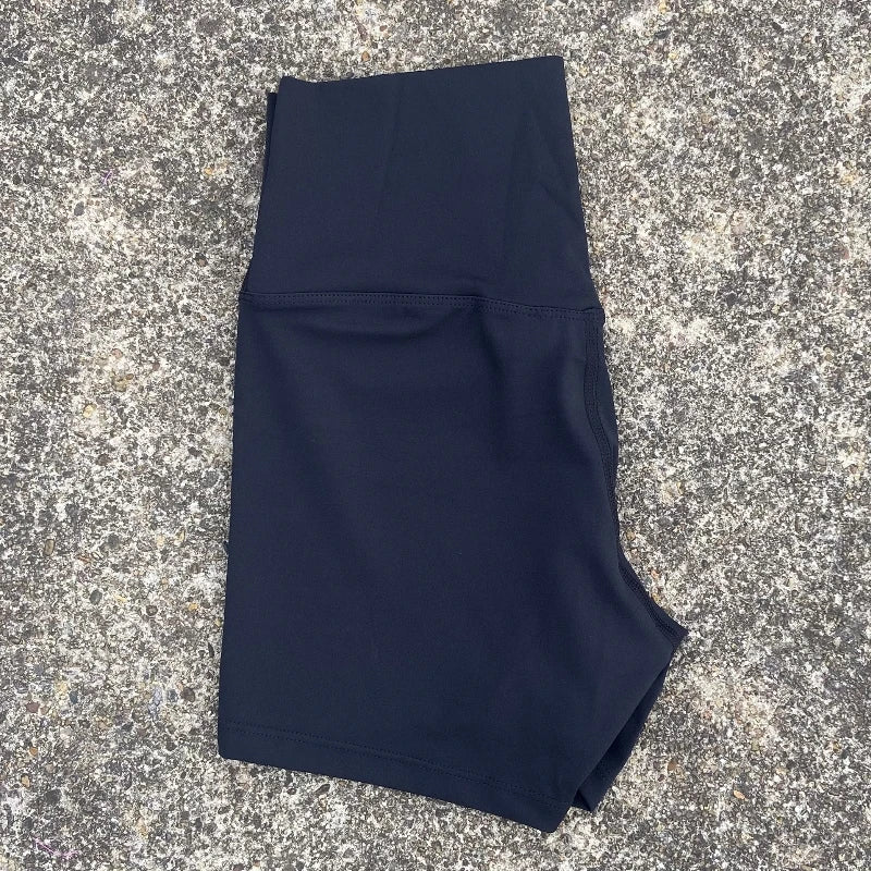 High Waist Yoga Shorts for Women – Stretchy Tummy Control Gym & Running Workout Shorts