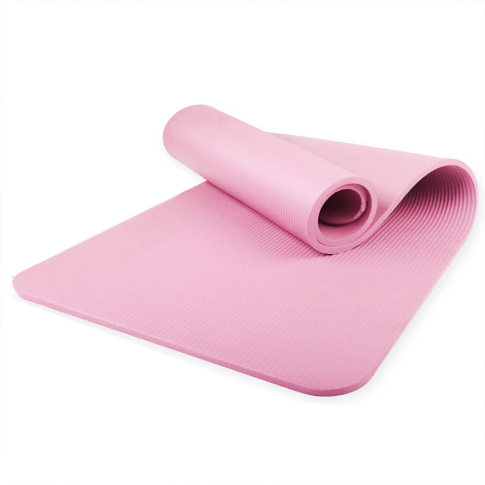 Non-Slip Yoga Mat – Thick Solid Color Multi-Function Fitness Mat for Home Gym