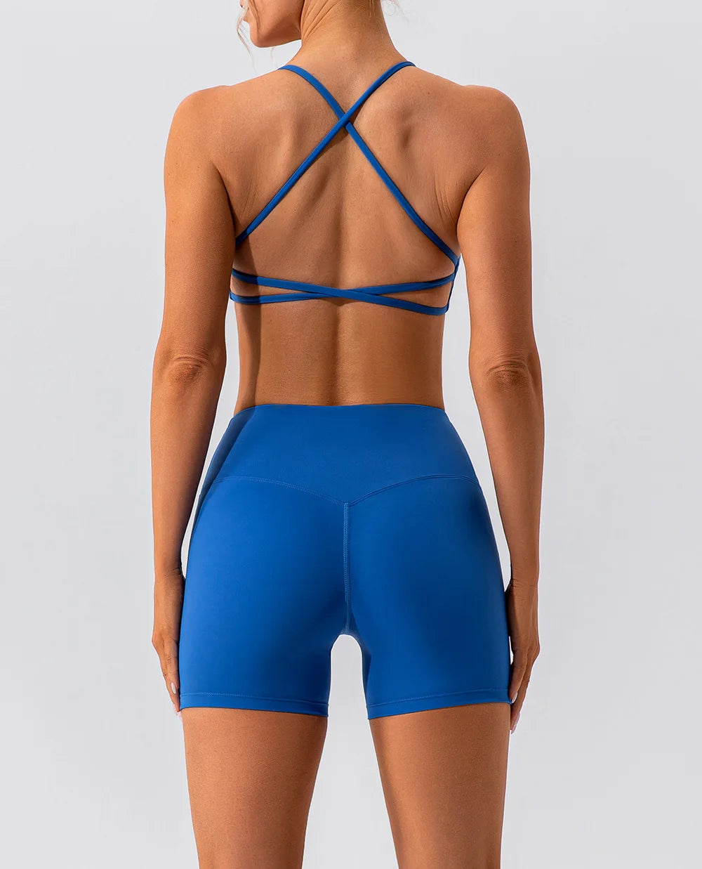 Sexy Gym Top Women Crease Sports Bra Running Back Cross Yoga Bra Breathable Sports Underwear Women Fitness Workout Top Women