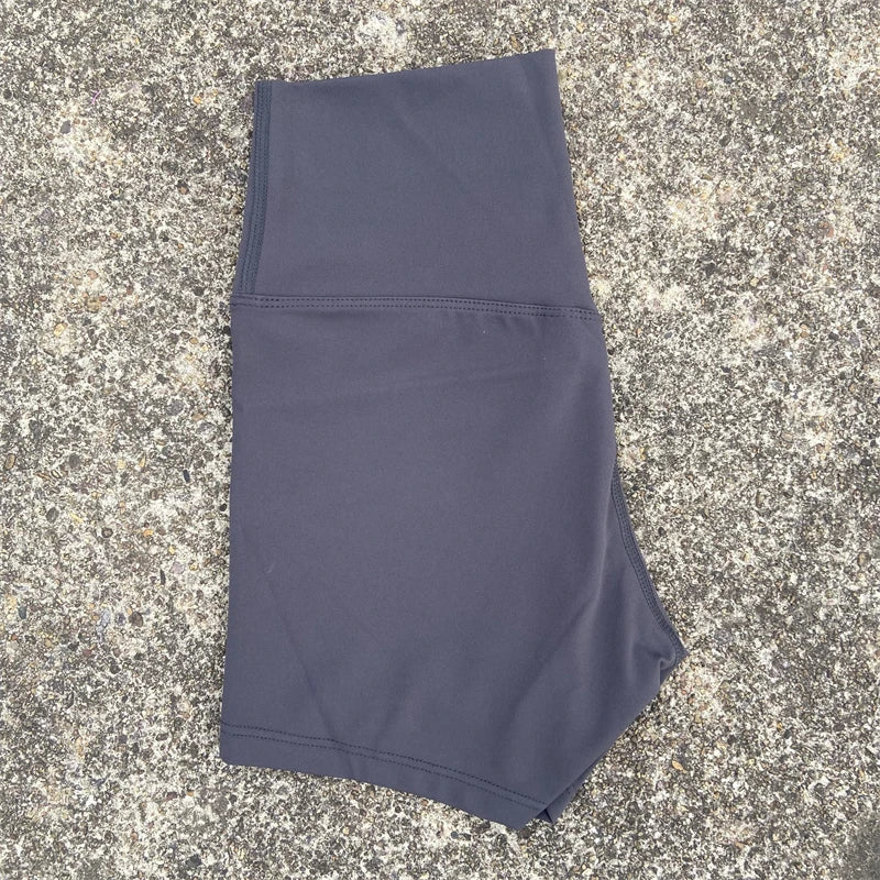 High Waist Yoga Shorts for Women – Stretchy Tummy Control Gym & Running Workout Shorts