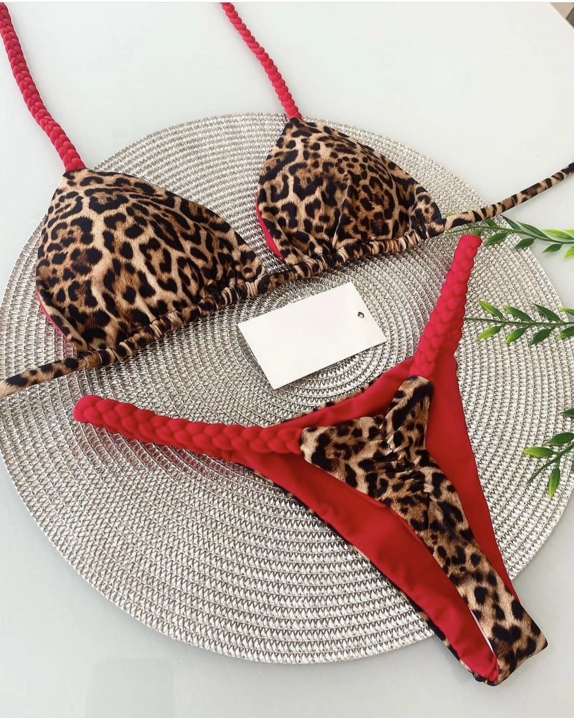 Leopard Print Brazilian Bikini Set – Sexy Thong Swimwear