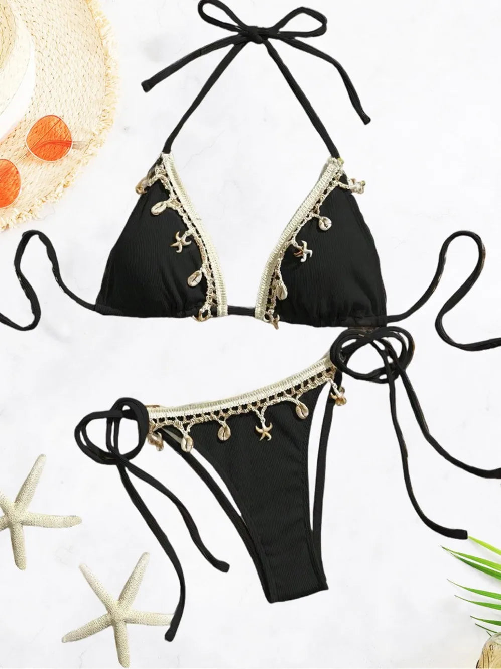 Peachtan Thong Push-Up Bikini – 2-Piece Women’s Beach Swimwear