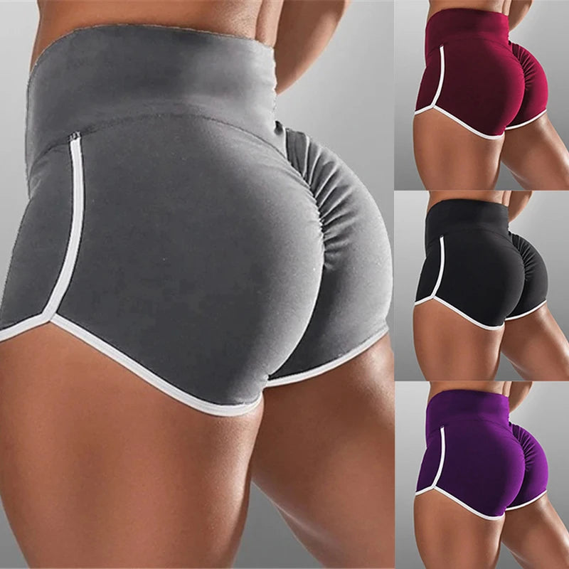 Women’s Summer Sports Shorts – Stretchy Low-Waist Slim Fitness & Yoga Shorts