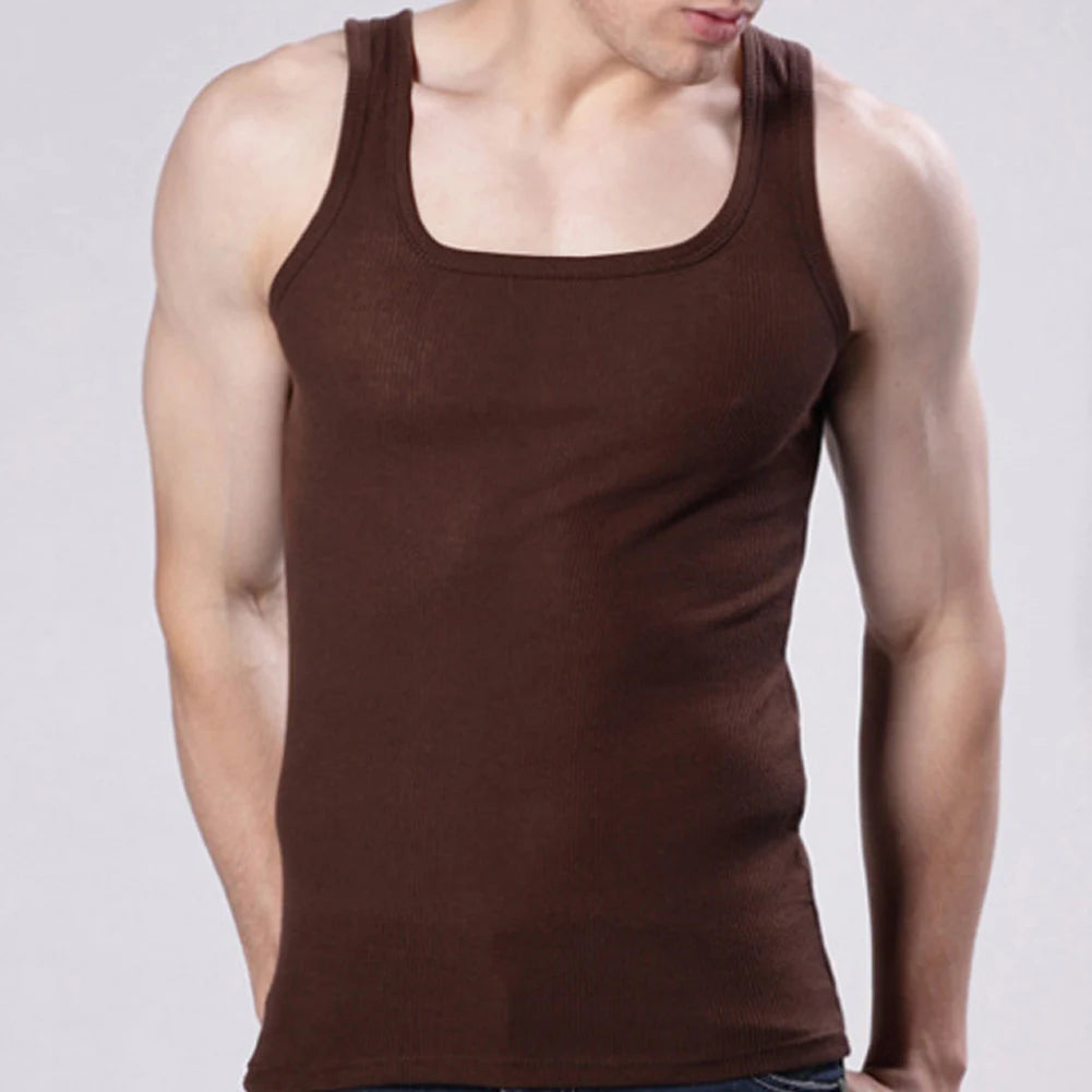 Men’s Pure Cotton Tight Vest – Casual Sports & Bodybuilding Tank Top