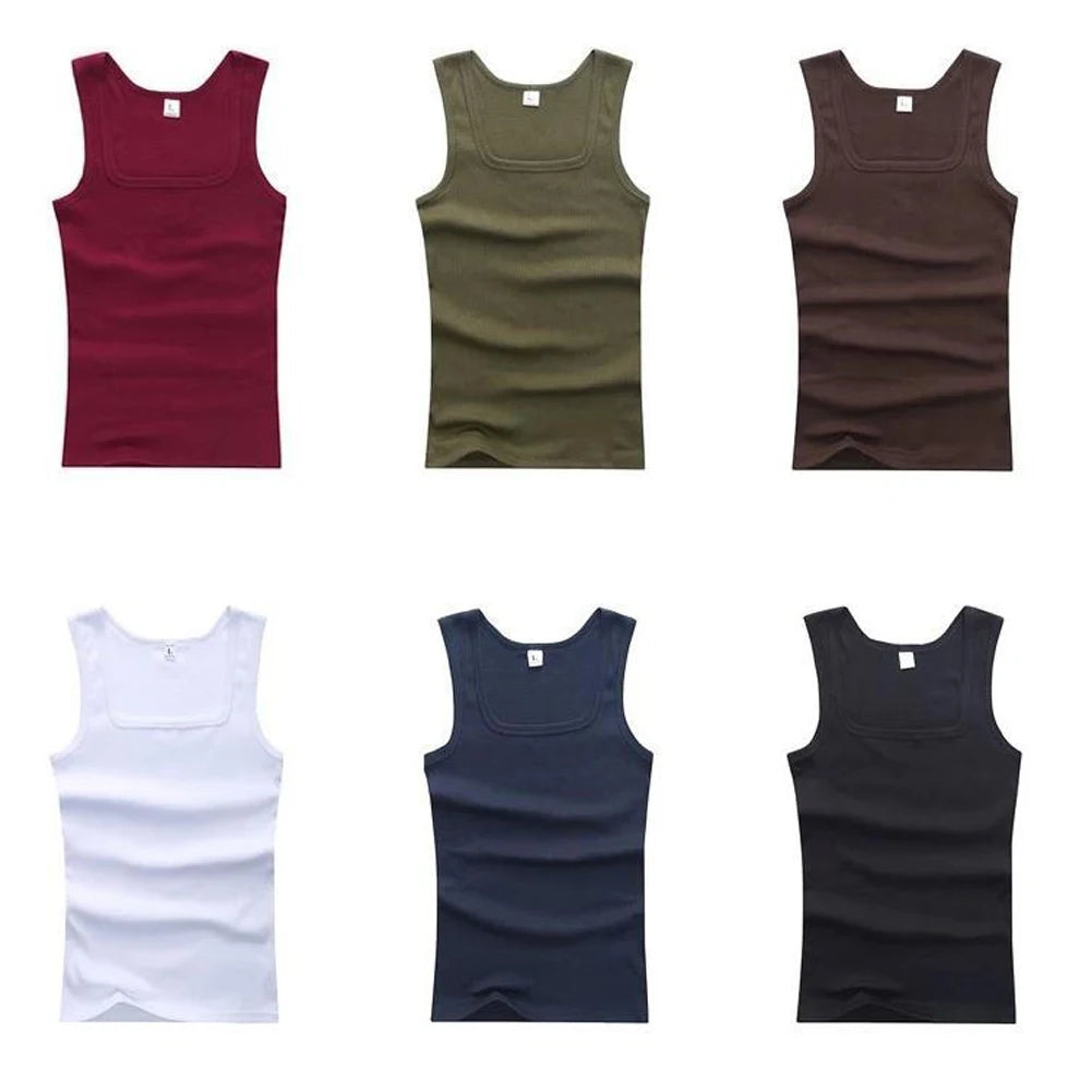 Men’s Pure Cotton Tight Vest – Casual Sports & Bodybuilding Tank Top