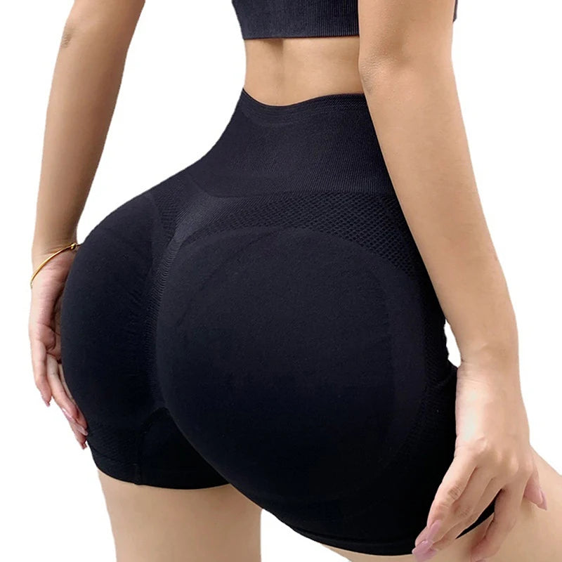 Women’s High-Waist Push-Up Gym & Yoga Shorts – Cycling, Jogging, Fitness Leggings