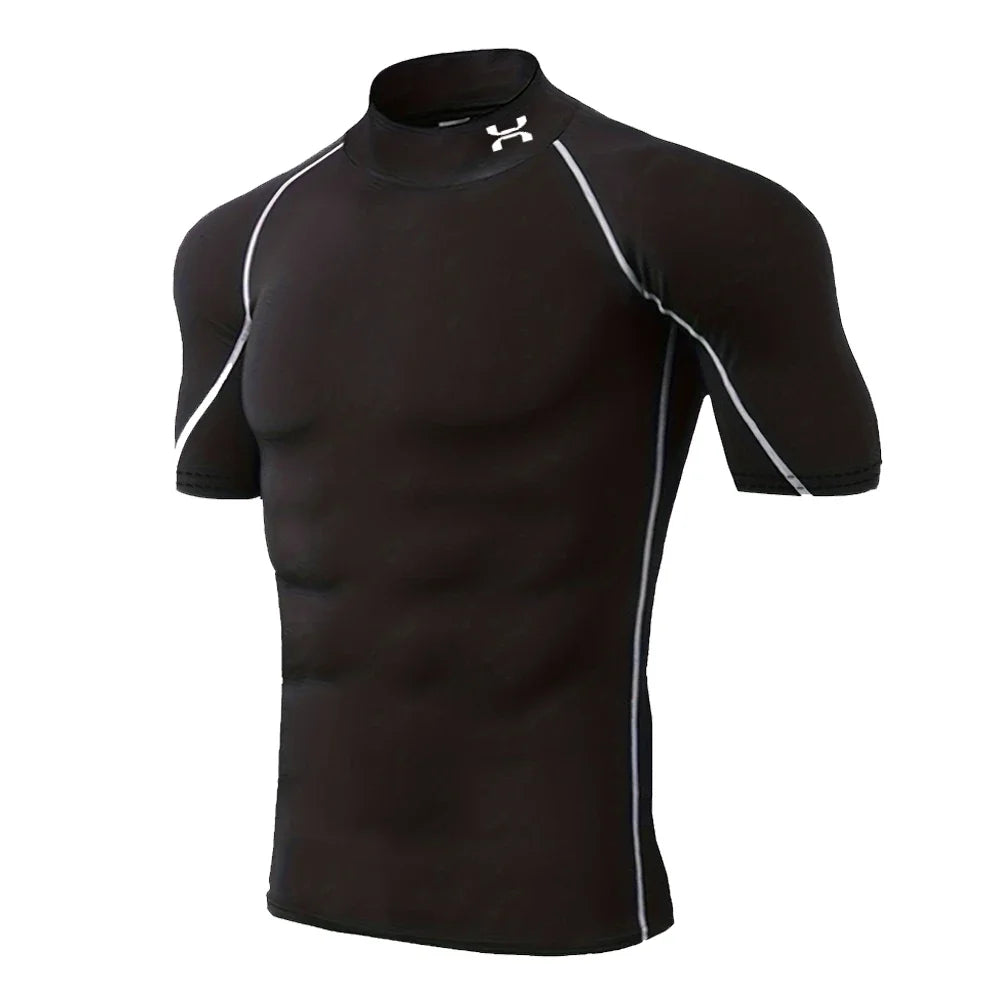 Men’s Quick-Dry Compression T-Shirt – Summer Gym & Running Top