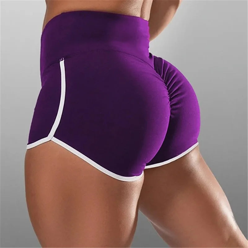 Women’s Summer Sports Shorts – Stretchy Low-Waist Slim Fitness & Yoga Shorts