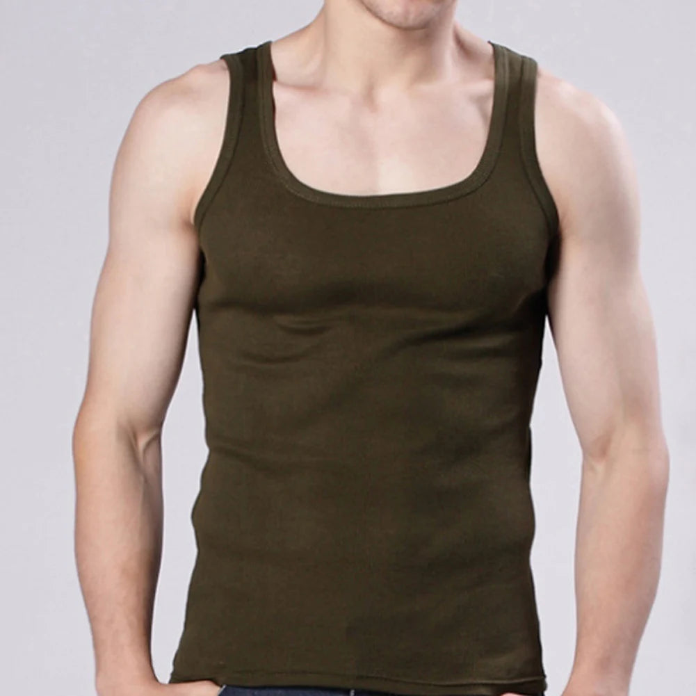 Men’s Pure Cotton Tight Vest – Casual Sports & Bodybuilding Tank Top