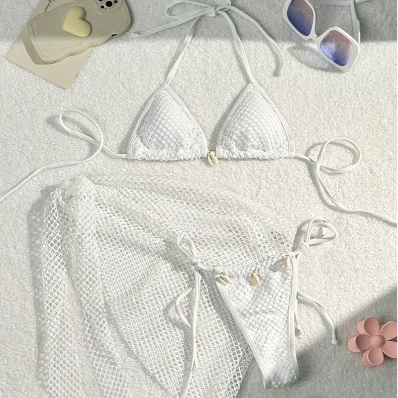 Sexy Three-Piece Bikini Set – Women’s Brazilian Swimwear