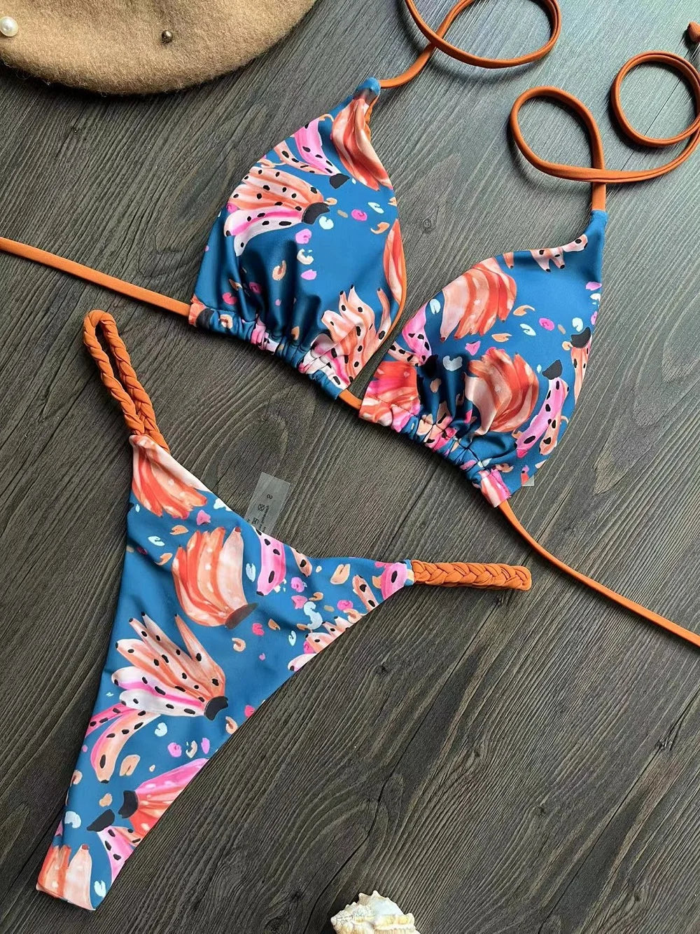 Leopard Print Brazilian Bikini Set – Sexy Thong Swimwear
