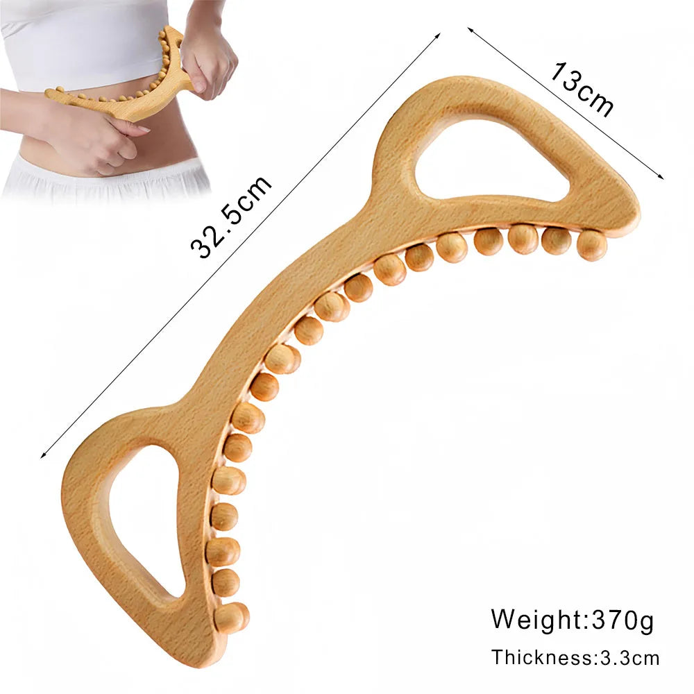 Wooden Massage Tools – Lymphatic Drainage &amp; Anti-Cellulite Body Shaper