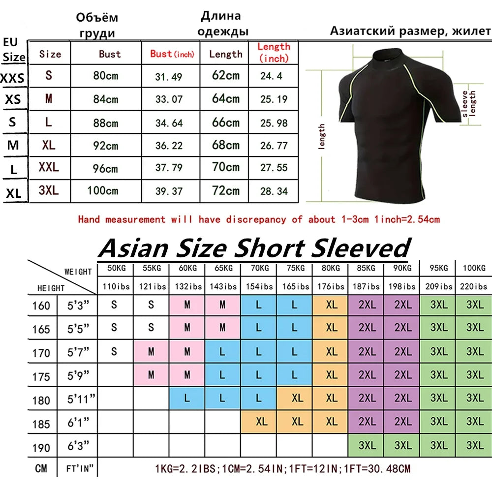 Men’s Quick-Dry Compression T-Shirt – Summer Gym & Running Top