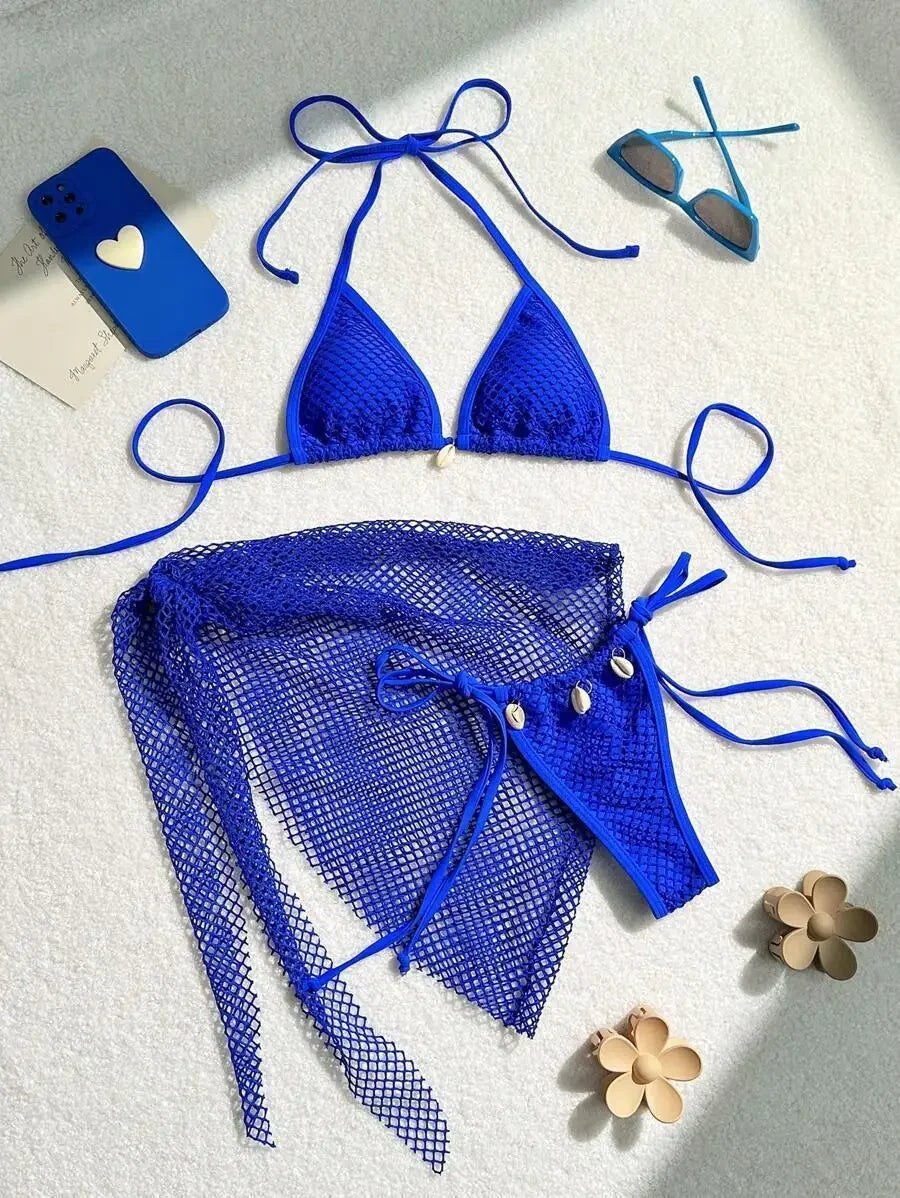 Sexy Three-Piece Bikini Set – Women’s Brazilian Swimwear
