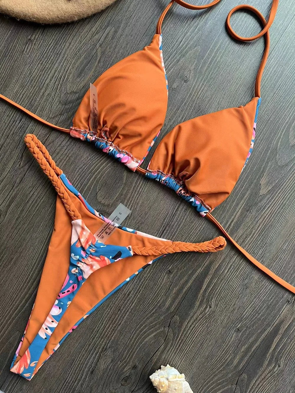 Leopard Print Brazilian Bikini Set – Sexy Thong Swimwear