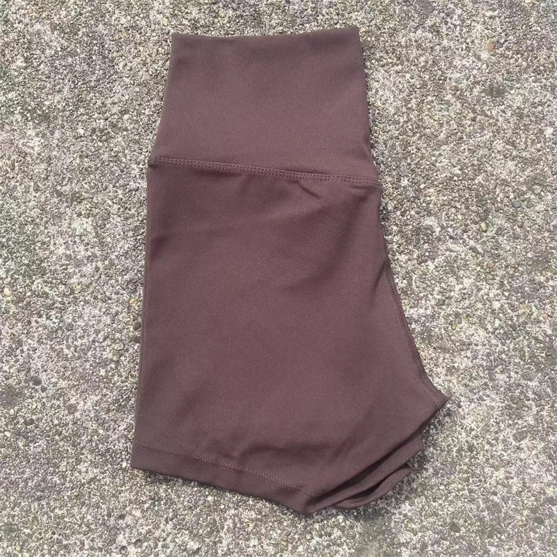 High Waist Yoga Shorts for Women – Stretchy Tummy Control Gym & Running Workout Shorts