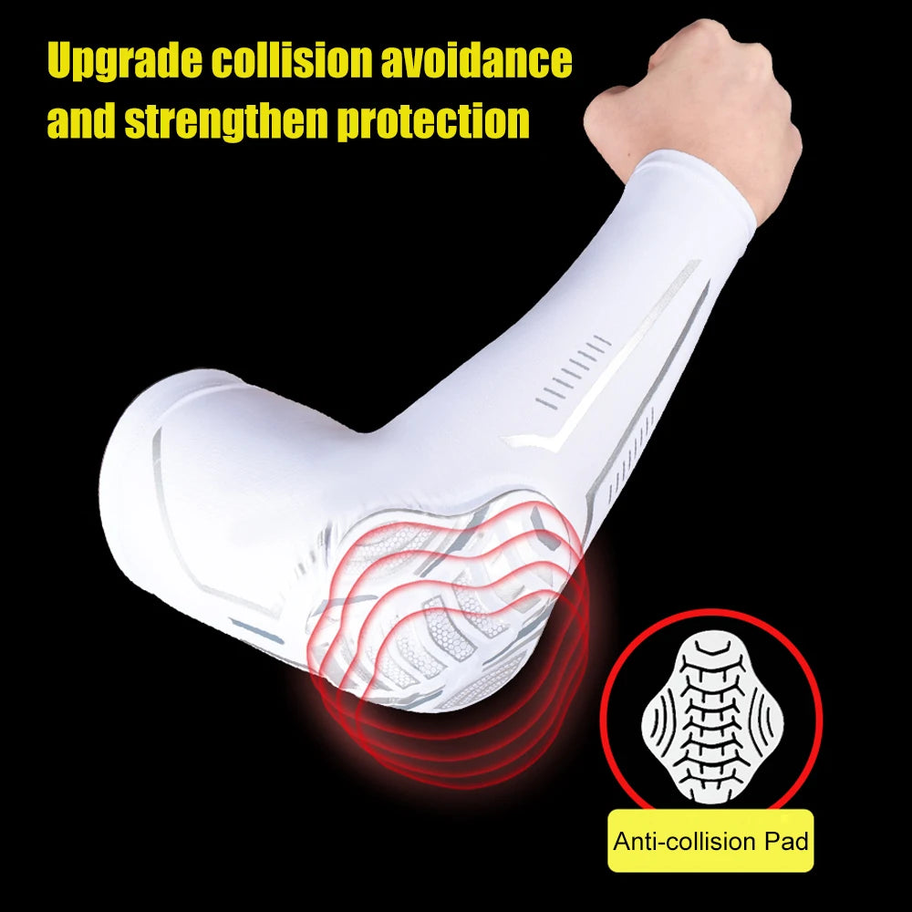 Sports Crash-Proof Elbow Support Pads – Arm Compression Brace