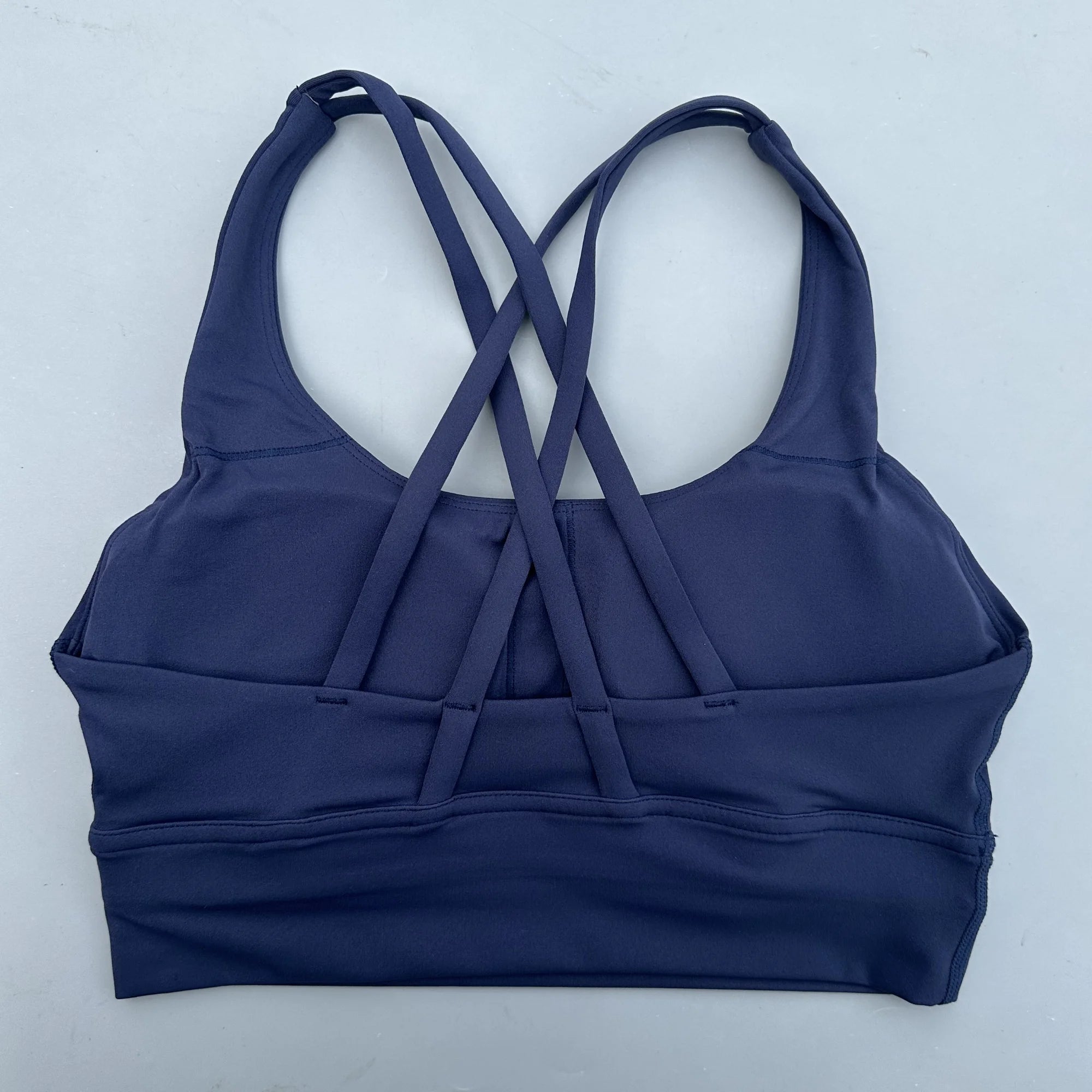 Solid Color Soft Cross Back Women’s Fitness Bra – High-Strength Shockproof Sports Top