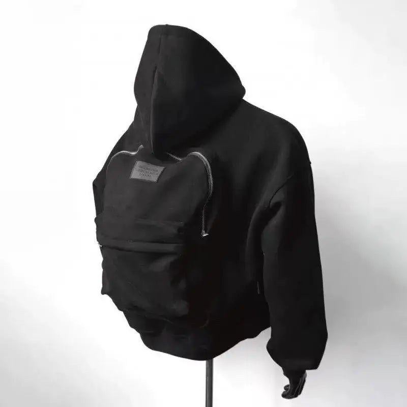Fall 3D Backpack Hoodie – Retro Gothic Streetwear Long Sleeve Sweatshirt