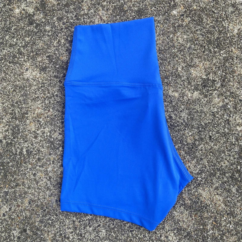High Waist Yoga Shorts for Women – Stretchy Tummy Control Gym & Running Workout Shorts