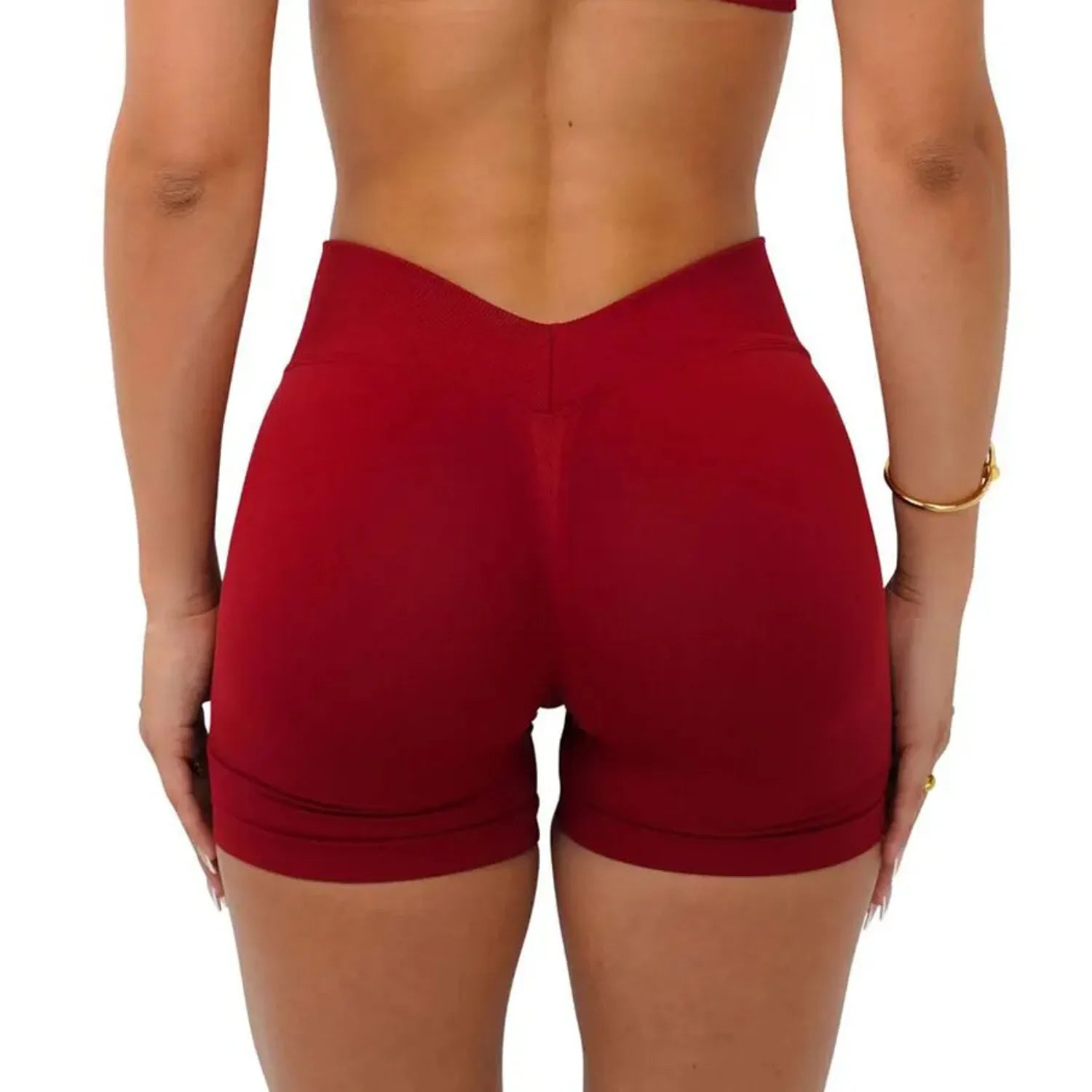 Women’s V-Waist Gym Shorts – Butt-Lifting High-Waist Fitness & Yoga Shorts