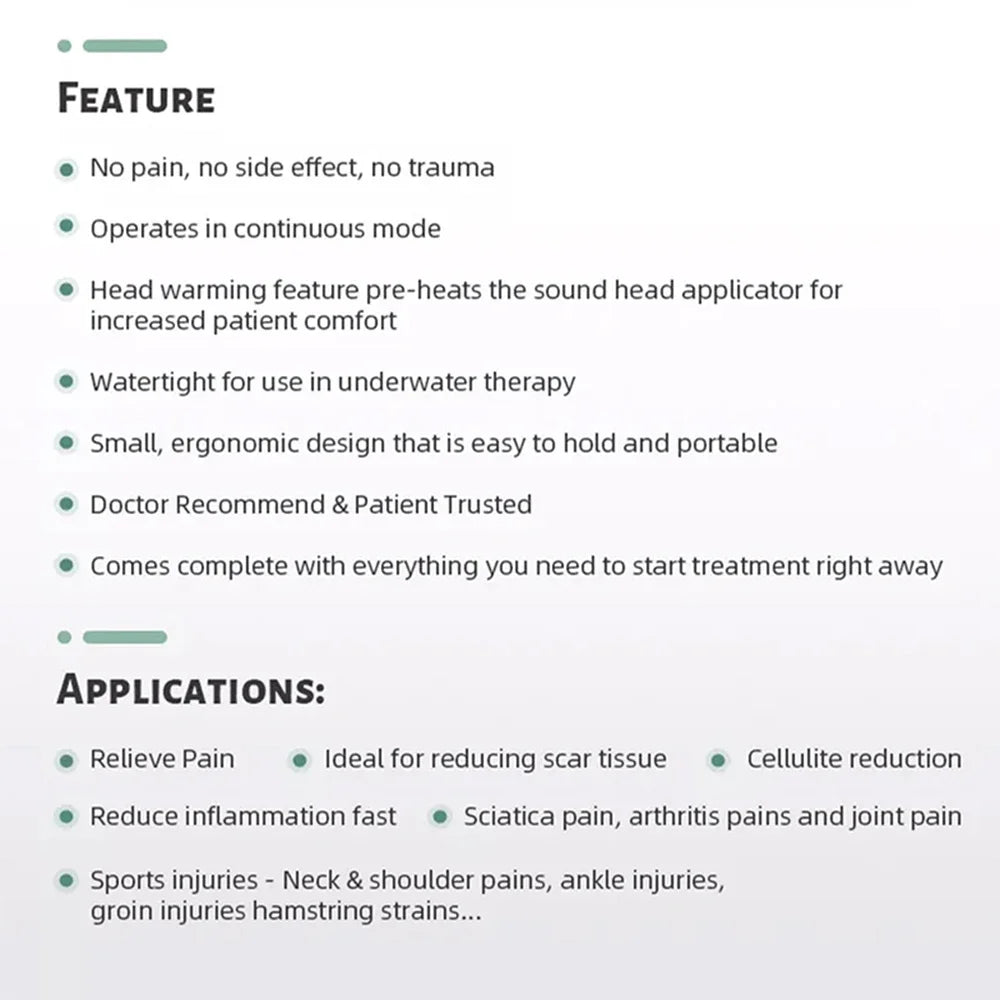 Ultrasound Physiotherapy Device – Pain Relief & Muscle Stimulator