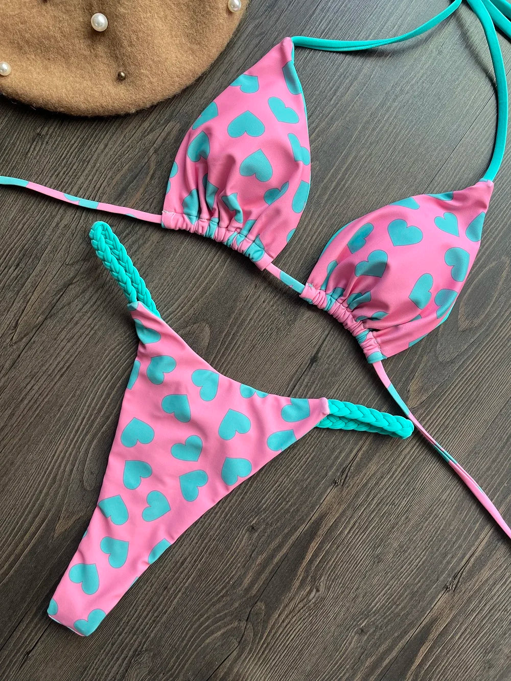 Leopard Print Brazilian Bikini Set – Sexy Thong Swimwear