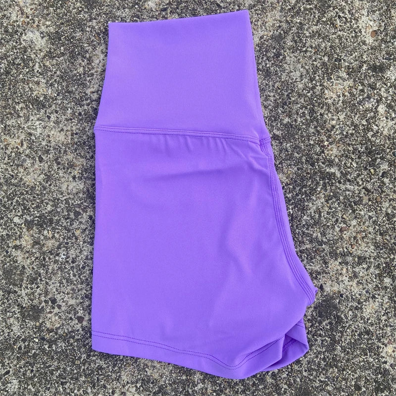 High Waist Yoga Shorts for Women – Stretchy Tummy Control Gym & Running Workout Shorts