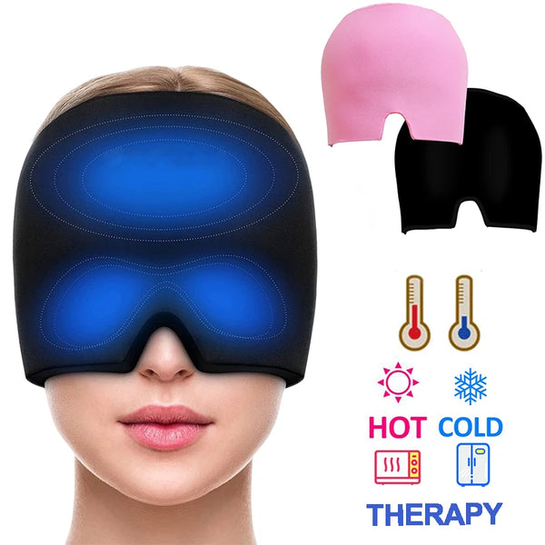 Gel Ice Headache & Migraine Relief Hat – Cold Compress Therapy Cap