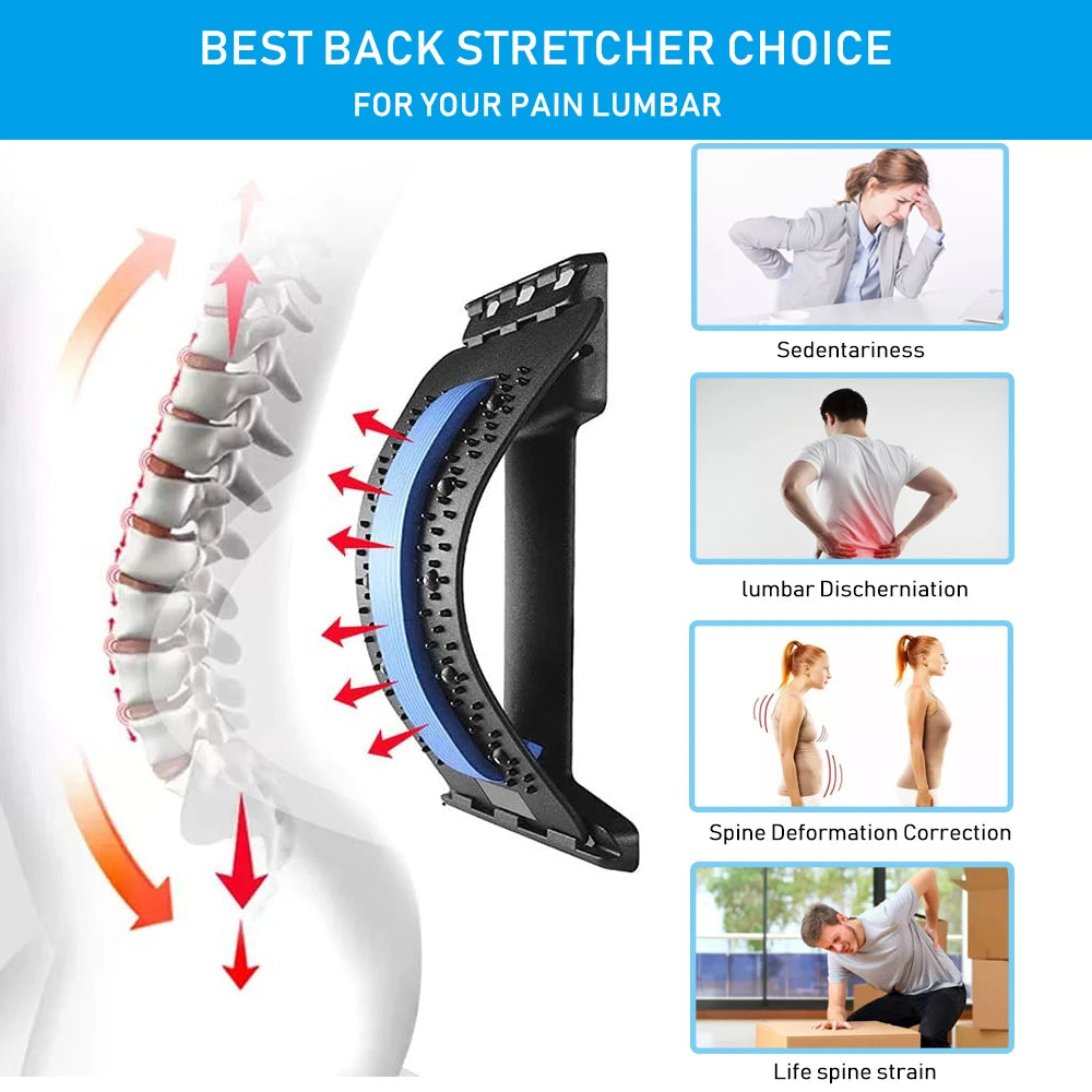 Magnetic Back Massage & Spine Stretcher – Posture Therapy & Lumbar Support