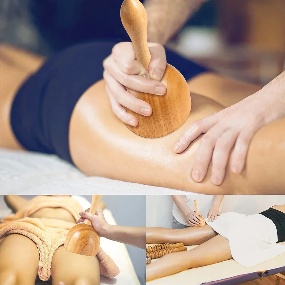 Wooden Massage Tools – Lymphatic Drainage &amp; Anti-Cellulite Body Shaper