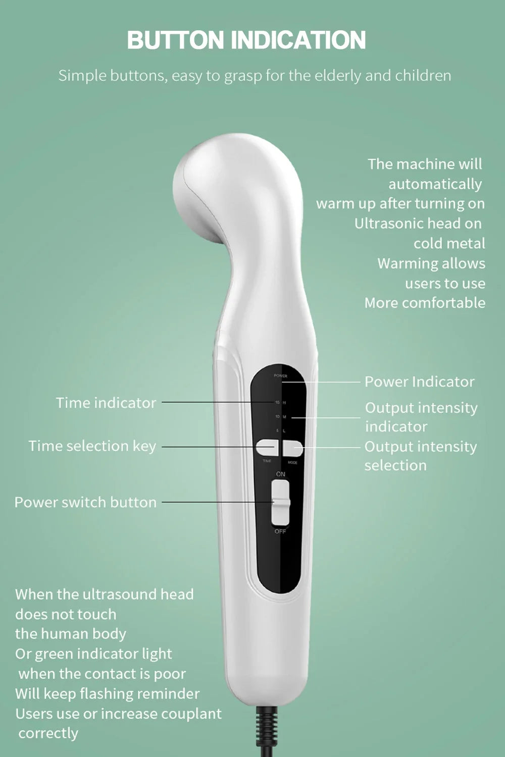 Ultrasound Physiotherapy Device – Pain Relief & Muscle Stimulator