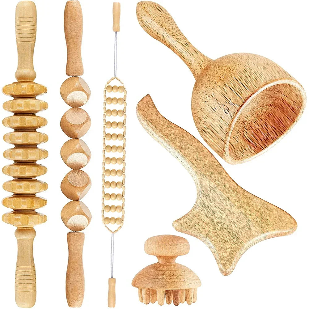 Wooden Massage Tools – Lymphatic Drainage &amp; Anti-Cellulite Body Shaper
