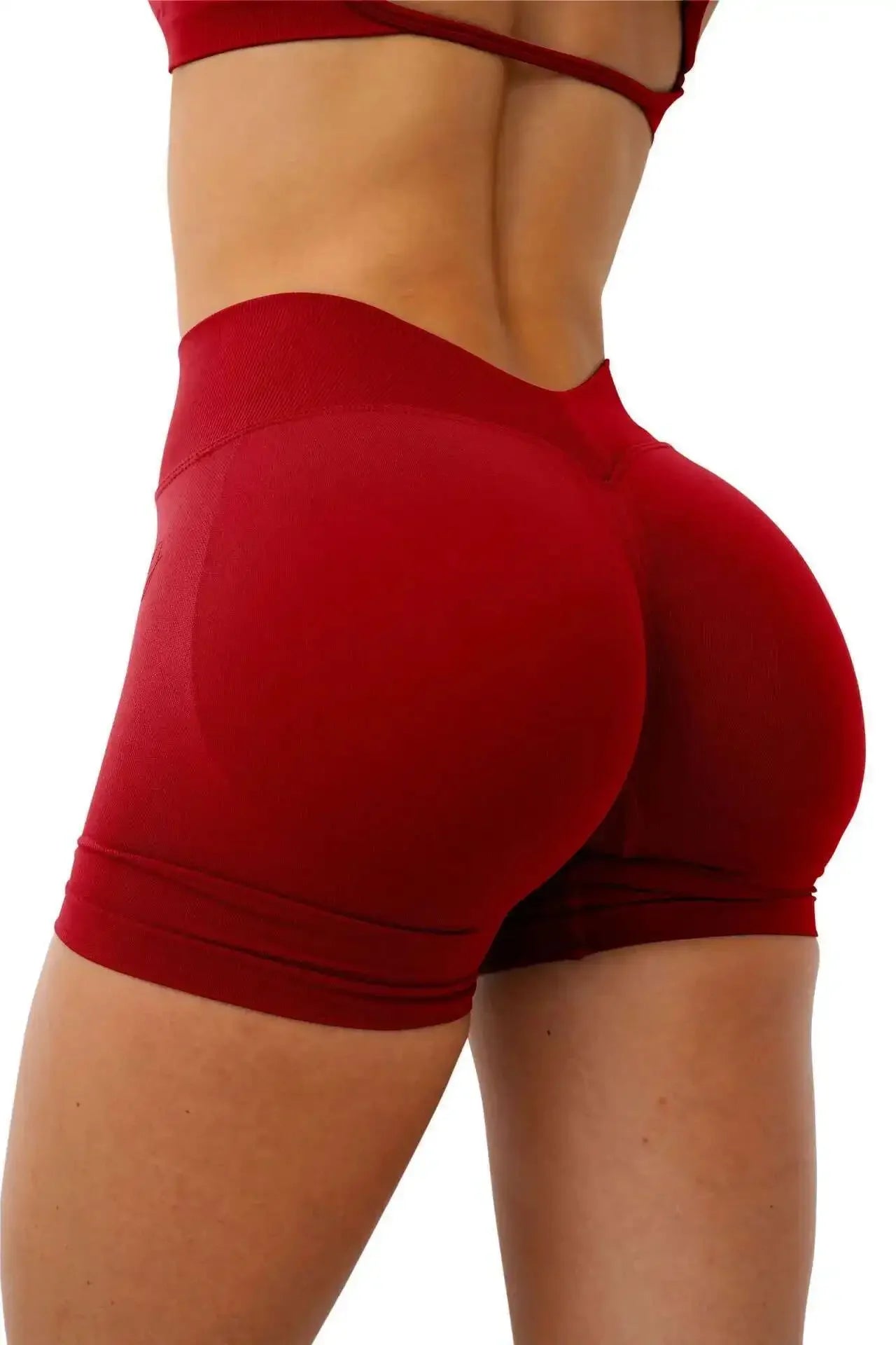 Women’s V-Waist Gym Shorts – Butt-Lifting High-Waist Fitness & Yoga Shorts