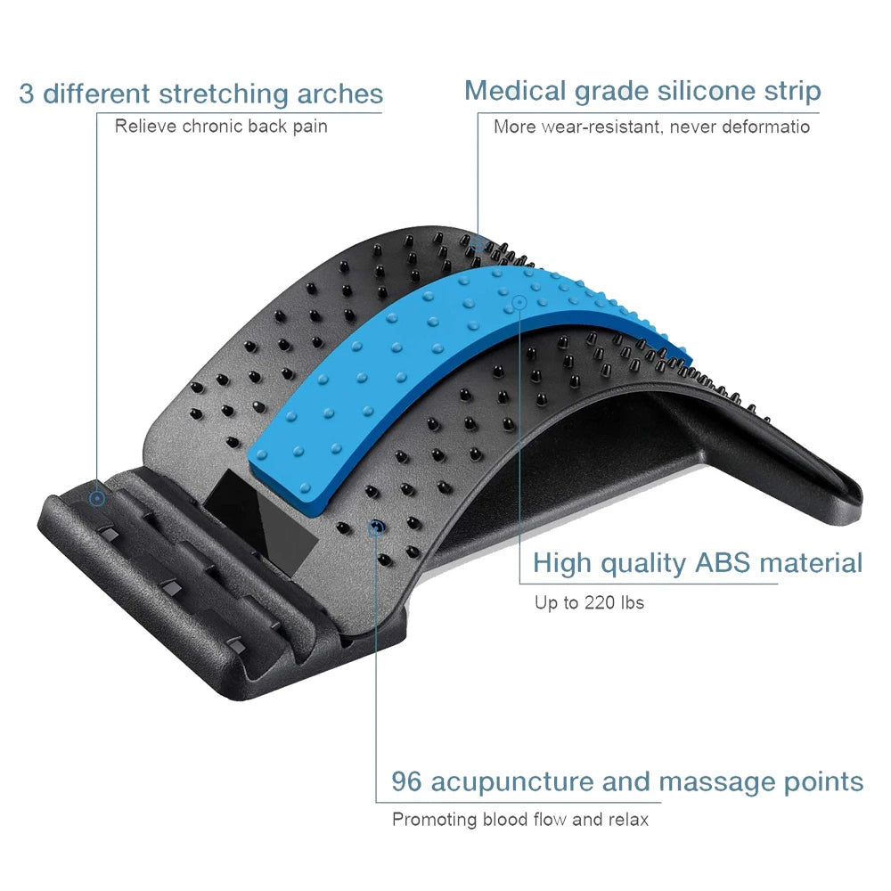 Magnetic Back Massage & Spine Stretcher – Posture Therapy & Lumbar Support
