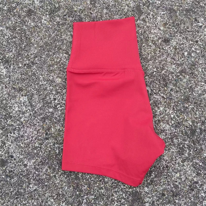 High Waist Yoga Shorts for Women – Stretchy Tummy Control Gym & Running Workout Shorts